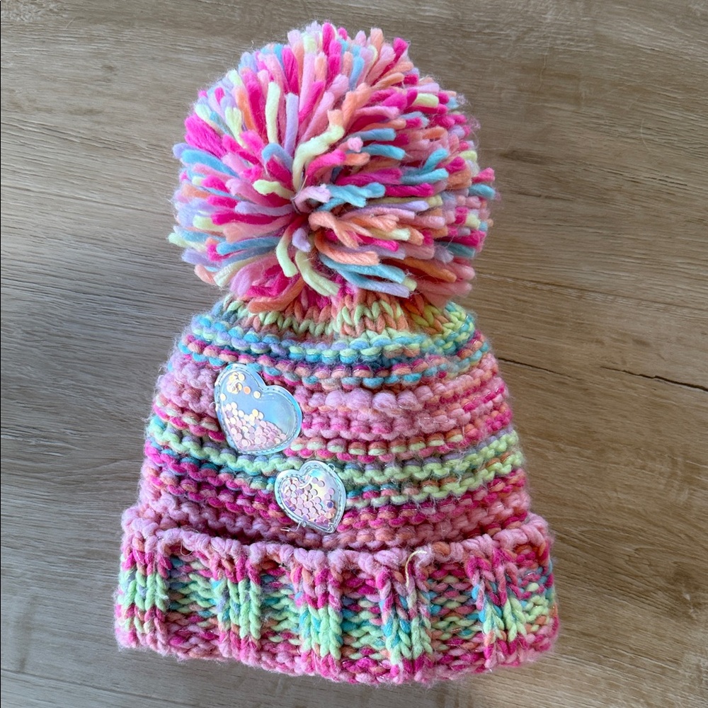 The Children's Place Multicolor Knit Pom-Pom Hat